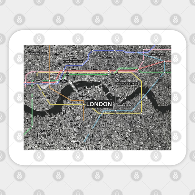 London Subway underground map Sticker by ol1ie